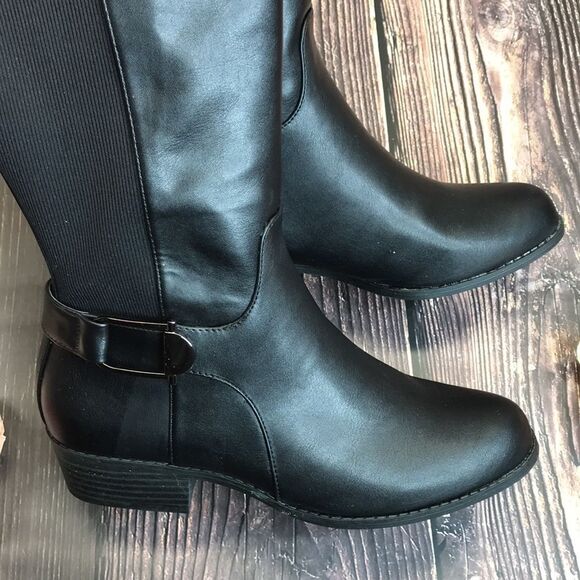 Alfani Black Manmade Material Boots 7M-WC - Picture 7 of 8